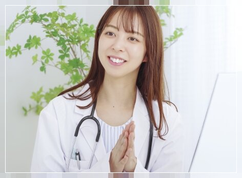 感謝する女性